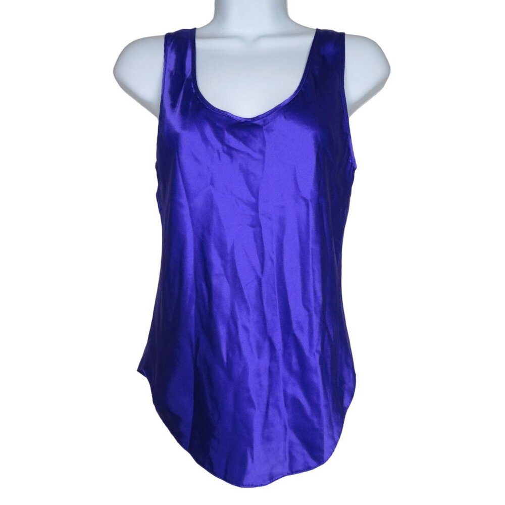 Vintage Indulgence Womens Purple Polyester Tank Top Size Small 32 Made In USA